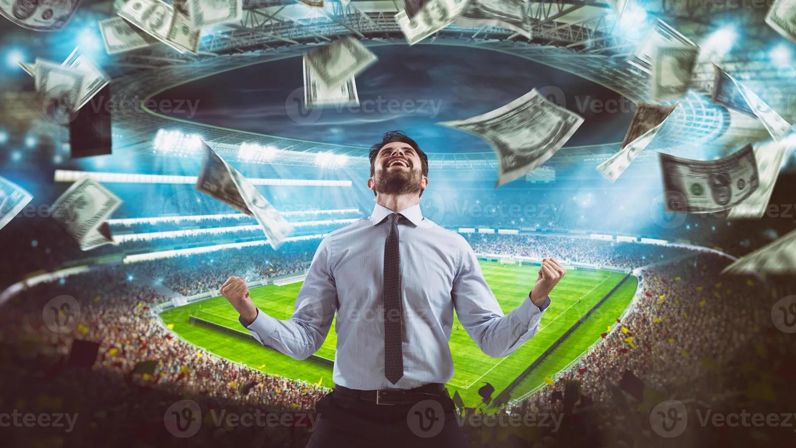 Ilustrasi suasana pertandingan olahraga untuk lobi HITOGEL