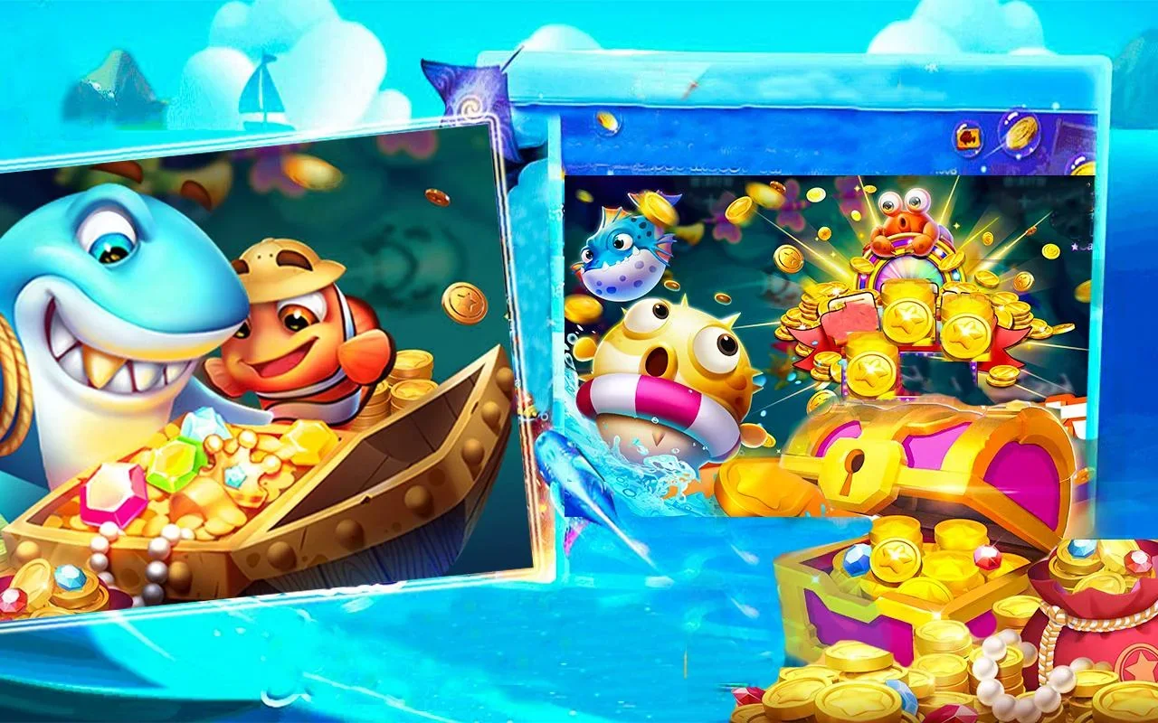 Visual bawah laut untuk pengalaman tembak ikan HITOGEL di perangkat digital